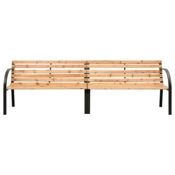 Twin Garden Bench 225 cm - Solid Wood Fir | Hipomarket