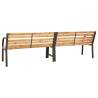 Twin Garden Bench 225 cm - Solid Wood Fir | Hipomarket