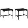 Stylish Black Side Tables - 2 pcs | Engineered Wood 40x40x35 cm