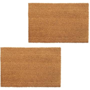 Coir Doormats 2 pcs - 40x60 cm Natural | HipoMarket