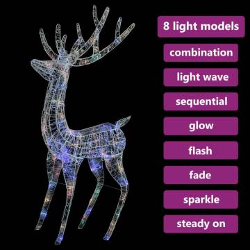 XXL Acrylic Christmas Reindeer 250 LED 180 cm | Hipomarket