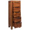 Chest of Drawers - Solid Acacia Wood 45x32x115 cm | HipoMarket