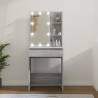 Dressing Table with LED Grey Sonoma 60x40x140 cm Colour grey sonoma Quantity in Package 1 