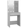 Dressing Table with LED - Grey Sonoma 60x40x140 cm