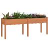 Planter with Liner Brown 203x53x76 cm Solid Wood Fir | HiPoMarket