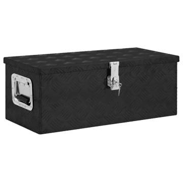 Black Aluminium Storage Box 70x31x27 cm - Durable & Practical