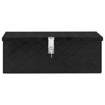 Black Aluminium Storage Box 70x31x27 cm - Durable & Practical