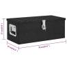 Black Aluminium Storage Box 70x31x27 cm - Durable & Practical