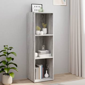 Book Cabinet & TV Cabinet - Grey Sonoma Engineered Wood