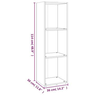 Book Cabinet & TV Cabinet - Grey Sonoma Engineered Wood