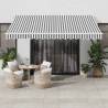 Manual Retractable Awning Anthracite&White 400x350 cm Colour anthracite and white Size 400 x 350 cm Quantity in Package 1 