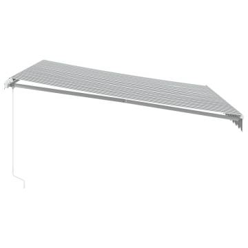 Manual Retractable Awning 400x350 cm - Anthracite & White