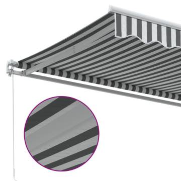 Manual Retractable Awning 400x350 cm - Anthracite & White