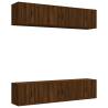 6 Piece Brown Oak TV Cabinet Set - Stylish & Practical