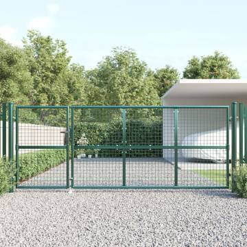 Durable Green Mesh Garden Gate - Galvanised Steel 350x175 cm