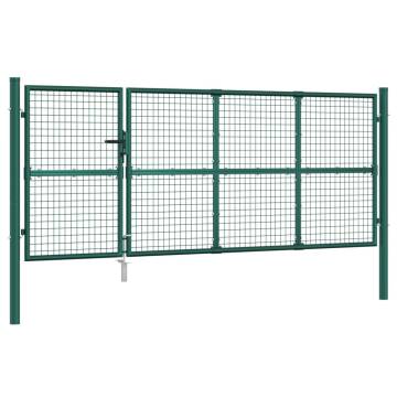 Durable Green Mesh Garden Gate - Galvanised Steel 350x175 cm