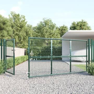 Durable Green Mesh Garden Gate - Galvanised Steel 350x175 cm