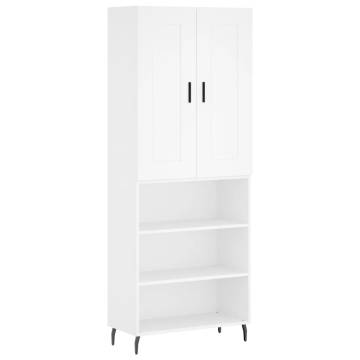 Stylish Highboard White 69.5x34x180 cm | Hipomarket