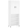 Stylish Highboard White 69.5x34x180 cm | Hipomarket