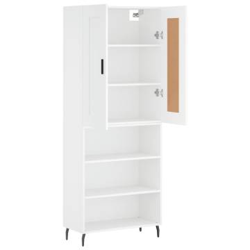 Stylish Highboard White 69.5x34x180 cm | Hipomarket