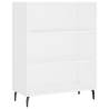 Stylish Highboard White 69.5x34x180 cm | Hipomarket