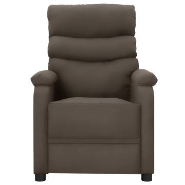 Wing Back Massage Reclining Chair - Grey Faux Leather Comfort