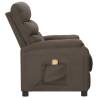 Wing Back Massage Reclining Chair - Grey Faux Leather Comfort