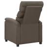 Wing Back Massage Reclining Chair - Grey Faux Leather Comfort