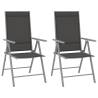 3 Piece Bistro Set Aluminium & Textilene Silver | Hipomarket