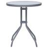 3 Piece Bistro Set Aluminium & Textilene Silver | Hipomarket