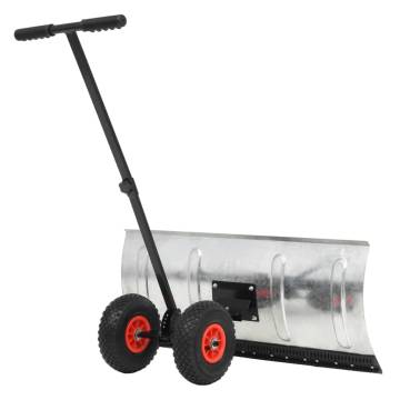 Manual Snowplough with Wheels - Easy Snow Removal Tool