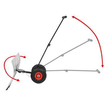 Manual Snowplough with Wheels - Easy Snow Removal Tool