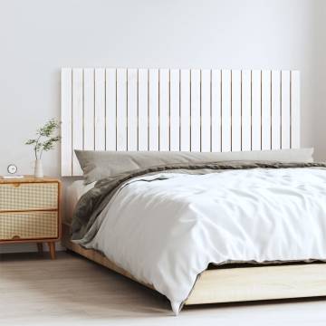 Elegant White Wall Headboard - Solid Pine 147x3x60 cm