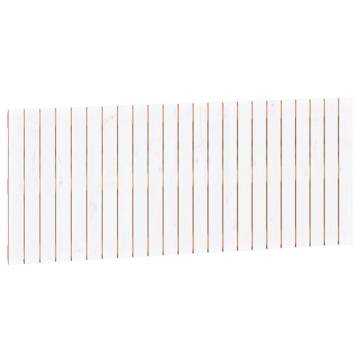 Elegant White Wall Headboard - Solid Pine 147x3x60 cm