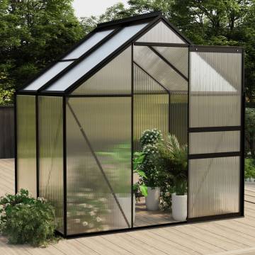 Greenhouse Anthracite Aluminium 2.47 m² - Durable & Spacious