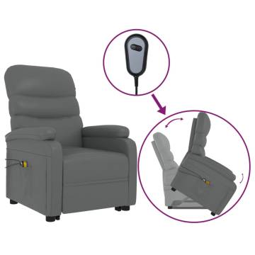 Stand Up Grey Faux Leather Massage Chair | Hipo Market