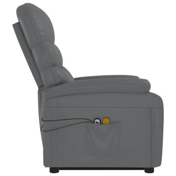 Stand Up Grey Faux Leather Massage Chair | Hipo Market