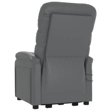 Stand Up Grey Faux Leather Massage Chair | Hipo Market