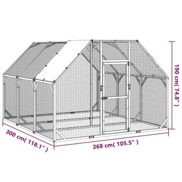 Premium Chicken Coop - Solid Pine Wood, Large 268x300x190 cm