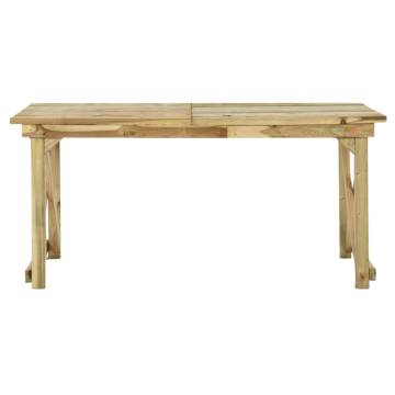 Garden Table 160x79x75 cm | Durable Wooden Outdoor Dining