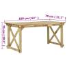 Garden Table 160x79x75 cm | Durable Wooden Outdoor Dining