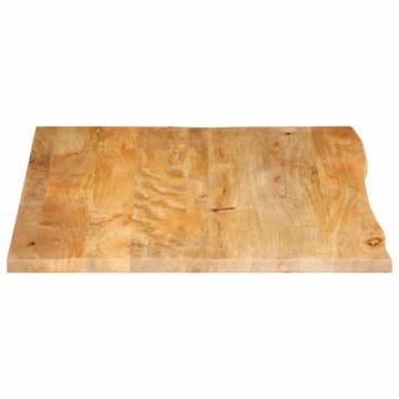 Live Edge Solid Mango Wood Table Top - 90x80 cm