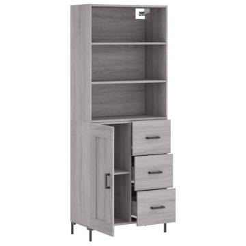 Highboard Grey Sonoma - Stylish Storage Solution | Hipo Market