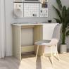 Desk White and Sonoma Oak 100x50x76 cm Engineered Wood Colour white and sonoma oak 