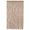 Fly Curtain Beige & Dark Brown 118x220 cm Chenille - HipoMarket