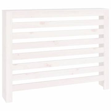 Radiator Cover White 108.5x19x84 cm - Solid Pine Wood