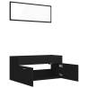 Stylish 2 Piece Black Bathroom Furniture Set - Hipomarket UK