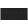 Stylish 2 Piece Black Bathroom Furniture Set - Hipomarket UK