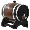 Wine Barrel with Tap Solid Pinewood 6 L Capacity 6 l 