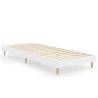 White Bed Frame 75x190 cm - Durable Engineered Wood